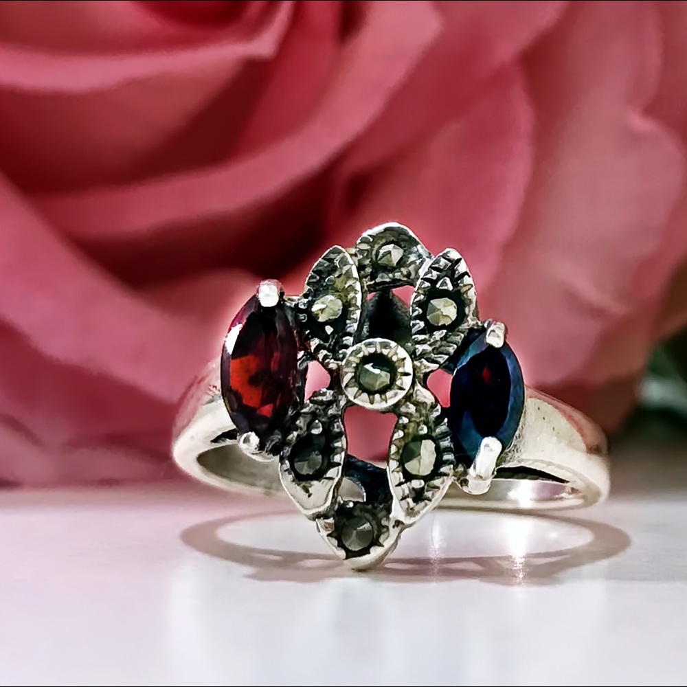 .925 Sterling silver with rhinestones